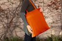 Оранжевая эко-сумка-шоппер COTTON