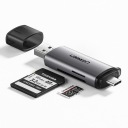 АЛЮМИНИЕВЫЙ АДАПТЕР UGREEN USB 3.0 USB-C СЧИТЫВАНИЕ КАРТ ПАМЯТИ SD MICROSD P&P