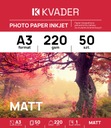 БУМАГА А3 МАТОВАЯ 220г ОДНОСТОРОННЯЯ ДЛЯ ФОТОПРИНТЕРА 50 шт.
