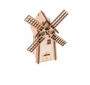 ВЕТРЯНАЯ МЕЛЬНИЦА для леса в банке, модель из фанеры.