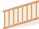 Бежевая усиленная защитная сетка для двухъярусных кроватей, антресолей и лестниц.