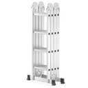 Алюминиевая шарнирная многофункциональная лестница 4x4 HIGHER + платформа