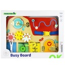 TOOKY TOY Drevená Montessori tabuľa Manipulačné Zámky Zubáče Slučky Výška produktu 40 cm