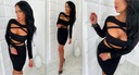 LipMar sexy mini šaty s výstrihom S 36 Dominujúci materiál viskóza