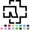 Наклейка Rammstein на окно автомобиля 10см