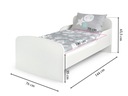 Детская кровать 140х70 см белая, матрас 10 см.