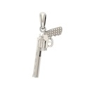 СЕРЕБРЯНЫЙ КУЛОН РЕВОЛЬВЕР ПИСТОЛЕТ ТОЧНОЕ ОРУЖИЕ 925
