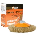 ПОЛАКС ДИСКОВАЯ ЩЕТКА ГОФРИРОВАННАЯ ПРОВОДА С РЕЗЬБОЙ М14 ДЛЯ ШЛИФРОВОЧКИ 100ММ