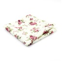 Карманный платок, безе-платок с розовыми цветами