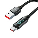 Кабель Tooki 100Вт 6А со счетчиком USB A - USB C 1 метр, LCD, дисплей