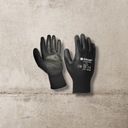 Pracovné rukavice Ochranné potiahnuté čiernePre prácu BOZP PU veľ. 6/XS|10par Značka Proof