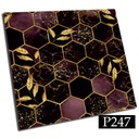 Самоклеящаяся плитка ПВХ 20см Leaf Hexagon Розовая