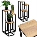 KWIETNIK STOJĄCY STOJAK PÓŁKI NA KWIATY ROŚLINY LOFTOWY METALOWY INDUSTRIAL