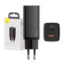 Сетевое зарядное устройство Baseus GaN2 Lite, USB + USB-C, 65 Вт, ЕС (черное)