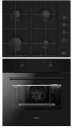 ВСТРАИВАЕМЫЙ ЧЕРНЫЙ ДУХОВОЙ ШКАФ С ГАЗОВОЙ ВАРОЧНОЙ ПАНЕЛЬЮ