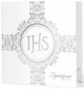 ПРИГЛАШЕНИЯ НА ПРИЧАСТИЕ IHS СЕРЕБРО 14X14 СМ 10 ШТ