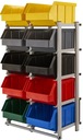 Полка с контейнерами для туалетных лотков мастерской, вместимость 10 шт.