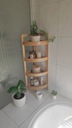Bambusová kúpeľňová skrinka Rohová polica 4úrovne Druh voľne stojaci