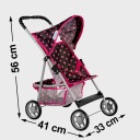 КОЛЯСКА ДЛЯ КУКОЛ KINDERPLAY ЛЕГКАЯ СКЛАДНАЯ КОЛЯСКА УСТОЙЧИВАЯ