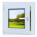 PVC okno STANDARD bílé 40x40 cm LEVÉ nové 400x400 mm rozevírací do strany