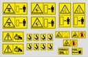 НАКЛЕЙКИ ПРЕДУПРЕЖДАЮЩИЕ ПИКТОГРАММЫ ЭКСКАВАТОР-ПОГРУЗЧИК