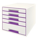 Контейнер для документов LEITZ с выдвижными ящиками, фиолетовый