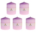НАБОР СВЕЧЕЙ ИЗ 5 СВЕЧ 6,5Х7 СМ, РОЗОВЫЙ ЦИЛИНДР