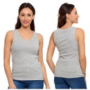 SZARA BOKSERKA DAMSKA KOSZULKA TANK-TOP NA RAMIĄCZKACH BAWEŁNA MORAJ L