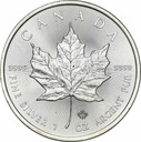 Kanada 5 dolarów 2015 liść klonu UNCJA SREBRA