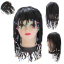 НАРЯД ПАРИКА С ПЛЕТЕНЯМИ ЧЕРНЫХ ДЛИННЫХ ВОЛОС