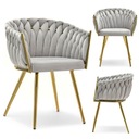 СТИЛЬНОЕ СТУЛ ROSA GREY GOLD GREY ROSA С ВЕЛЮРОВОЙ ПОКРЫТИЕМ