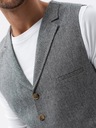 Pánska obleková vesta s golierom grafitová V1 OM-BLZV-0105 XL Druh oblekový