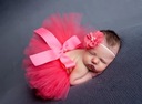 Одежда для новорожденной девочки, повязка на голову, фотосессия, розовая.