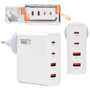 СЕТЕВОЕ ЗАРЯДНОЕ УСТРОЙСТВО 130 Вт 2xUSB-C + 2xUSB 3.0QC PD 100W FAST ДЛЯ НЕСКОЛЬКИХ УСТРОЙСТВ