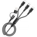 Кабель Micro USB/USB C/iPhone 3 в 1 ПРОЧНЫЙ USB-КАБЕЛЬ НЕЙЛОНОВЫЙ КАБЕЛЬ WEBSKI