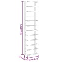 VIDAXL SUPPORT SUR RECZNIK, BLANC 24X12X96 CM, ACIERphoto 8