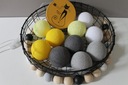Набор ватных шариков дымчато-желтого цвета, 20 шариков