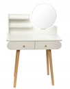 Toaletný stolík so zrkadlom SCANDI kozmetický škandinávsky Hĺbka nábytku 55 cm