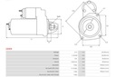 AS-PL ARRANCADOR 12V CITROEN BERLINGO BX XANTIA FIAT DUCATO PEUGEOT 