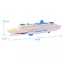 Duży statek wycieczkowy dla dzieci pasażerski wycieczkowiec prom led 49 cm