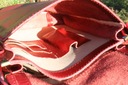 Pánska kožená taška cez rameno poštárka malá červená talianska Dominujúci vzor bez vzoru