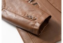 Štýlová pánska kožená bunda v modernom štýle Casual, Väčšie veľkosti Šírka ramien 50 cm