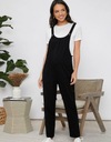 Комбинезон SIMPLE ДЛЯ МАТЕРИАЛОВ, ЧЕРНЫЙ, ДЛИННЫЕ РЕМНИ, SHEIN 46