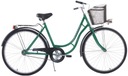 28 ЖЕНСКИЙ МУЖСКОЙ ГОРОДСКОЙ ВЕЛОСИПЕД, зеленый РЕТРО + КОРЗИНА