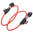2 SZT. RED PANEL FUSES 10AWG Z PROTECTION PRZECIWZAPLONOWA I FUSE  photo 6