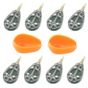 ZESTAW 8 KOSZYKÓW z krętlikiem METHOD FEEDER DO METODY ZANĘTOWE + 2 FORMY