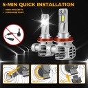 H11 PROJECTEUR LED 100W 20000LM CANBUS BEZBLEDNA PHARE AUTOMOBILE M5S ZINTEGROWANAphoto 8