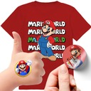 НАБОР 3В1 ДЕТСКАЯ ФУТБОЛКА ТАТУ НАКЛЕЙКИ SUPER MARIO BROS 152 КАЧЕСТВО