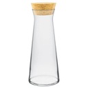 ГРАФИН СТЕКЛЯННЫЙ С ПРОБКОЙ ДЛЯ ВОДЫ, ВИНА, СОКА, 1Л