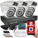 КОМПЛЕКТ МОНИТОРИНГА С 3 КАМЕРАМИ ЧЕТКОЕ ИЗОБРАЖЕНИЕ НОЧЬЮ